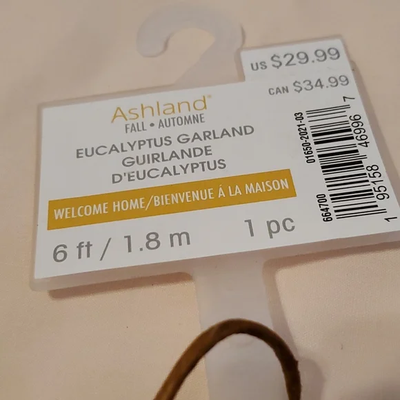 Faux Eucalyptus 6ft. Garland - Picture 2 of 3